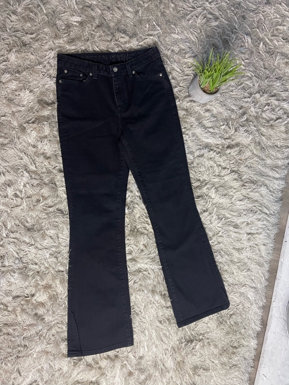 Boston Proper Black Women's Mid Rise Bootcut Jeans - Classic Stretch Denim